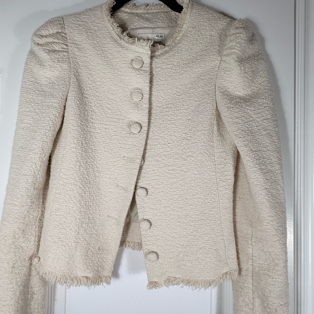 Club Monaco Textured Cream Blazer